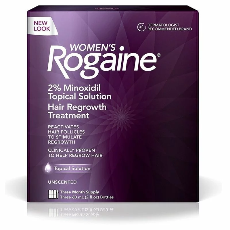 Women's Hair Regrowth Treatment 2% Minoxidil topical solution Three 60 mL bottles Women's Hair Regrowth Treatment 2% Minoxidil topical solution Three 60 mL bottles